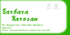 barbara marosan business card